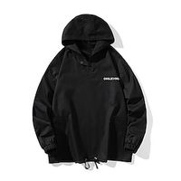 Men's Pullover Hoodie Sweatshirt Pullover Graphic Letter Pocket Daily Holiday Going out Hot Stamping Casual Streetwear Hoodies Sweatshirts  Black Yellow Lightinthebox - thumbnail