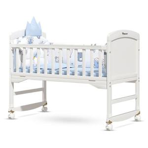 Teknum - 7 in 1 Convertible Kids Bed & Bedside Crib With Mattress, Mosquito net & Detachable Wheels(0 - 12yrs) - Grey, TK_7in1WBSC_GY