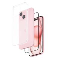 iPhone 15 plus tempered glass and case