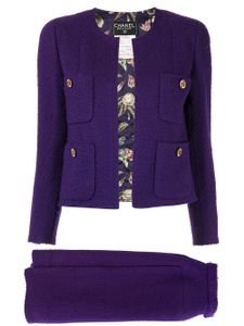 Chanel Pre-Owned setup suit jacket skirt - PURPLE