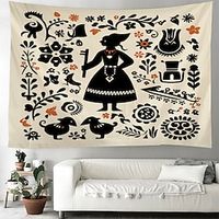 Scandinavian Folk Art Hanging Tapestry Wall Art Large Tapestry Mural Decor Photograph Backdrop Blanket Curtain Home Bedroom Living Room Decoration miniinthebox - thumbnail