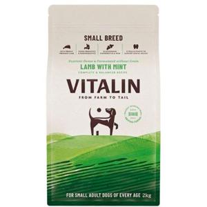 Vitalin Small Breed Lamb & Mint Dog Dry Food - 2Kg ( Exp 15/2/2025)