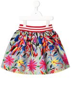 Stella Jean Kids embroidered midi skirt - Blue