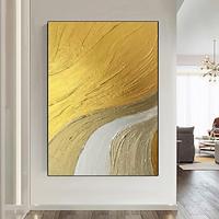 Gold Abstract Painting hand painted White Abstract gold Painting Gold 3D Textured Painting Gold Minimalist Abstract Painting Gold Modern Abstract Painting Lightinthebox