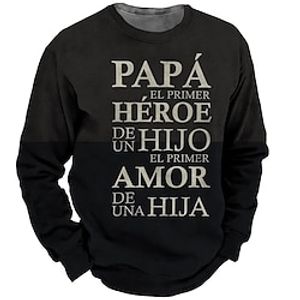 Men's Unisex Sweatshirt Pullover Graphic Prints Letter Print Daily Sports 3D Print Casual Vintage Hoodies Sweatshirts  Black Lightinthebox
