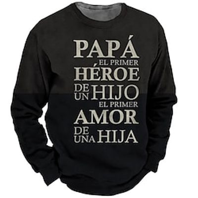 Men's Unisex Sweatshirt Pullover Graphic Prints Letter Print Daily Sports 3D Print Casual Vintage Hoodies Sweatshirts  Black Lightinthebox
