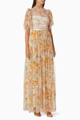 Sunset Garden Gown in Floral Tulle Sunset Garden Gown in Floral Tulle