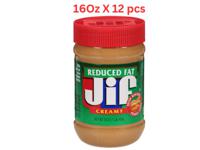 Jif Reduced Fat Creamy Peanut Butter (Pack Of 12 X 16Oz)