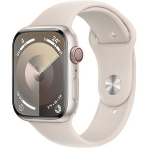 Apple Watch Series 9 GPS + Cellular | 45mm Starlight Aluminum Case | Starlight Sport Band (M/L) | Middle East Version