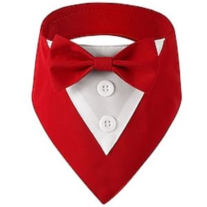 British Wedding Suit Pet Saliva Towel Velcro Pet Triangle Scarf Formal Accessories Lightinthebox