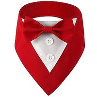 British Wedding Suit Pet Saliva Towel Velcro Pet Triangle Scarf Formal Accessories Lightinthebox - thumbnail