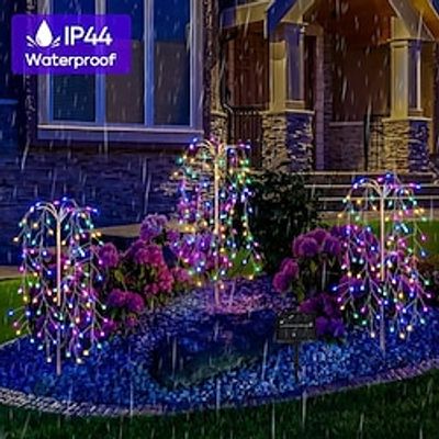 Solar Lawn Light Outdoor Waterproof IP65, 1 Solar Panel With 3 Copper Wire String Lights 300 LED, 3 Lighting Modes for Courtyard, Garden, Path, Sidewalk, Terrace Lightinthebox Solar Lawn Light Outdoor Waterproof IP65, 1 Solar Panel With 3 Copper Wire String Lights 300 LED, 3 Lighting Modes for Courtyard, Garden, Path, Sidewalk, Terrace Lightinthebox