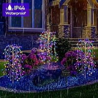 Solar Lawn Light Outdoor Waterproof IP65, 1 Solar Panel With 3 Copper Wire String Lights 300 LED, 3 Lighting Modes for Courtyard, Garden, Path, Sidewalk, Terrace Lightinthebox