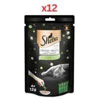Sheba Melty Chicken Creamy Cat Treats 4X12G (Pack of 12)