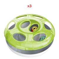 Georplast UFO Interactive Cat Toy - Green (Pack Of 3)