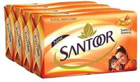 Santoor Soap Sandal & Turmeric 125 gram Pack Of 4 (UAE Delivery Only)