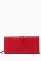 Red Intrecciato Travel Wallet Red Intrecciato Travel Wallet