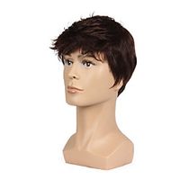 Short Mens Wig Straight Synthetic Wig for Male Hair Fleeciness Realistic Natural Brown Blonde Black Toupee Wigs miniinthebox - thumbnail