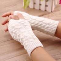 Women Winter Hand Warmer Knitted Gloves