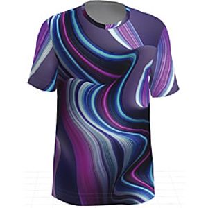 Men's T shirt Graphic Short Sleeve Daily Tops Basic Purple Lightinthebox