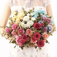 1 pc Artificial Flower Stem Artificial Flowers Bouquet Fake Flowers for Home Wedding Decoration Mother's Day Gifts Lightinthebox - thumbnail