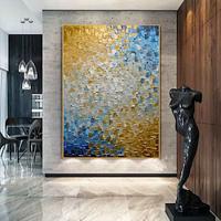 Handmade Oil Painting Canvas Wall Art Decoration Modern Abstract Mosaic for Home Decor Rolled Frameless Unstretched Painting Lightinthebox - thumbnail