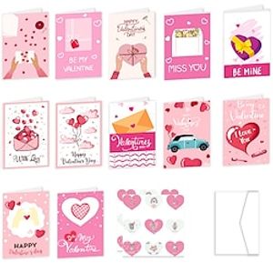 Happy Valentine'S Day Theme Cartoon Cute Invitation Envelope Sticker Greeting Card Lightinthebox