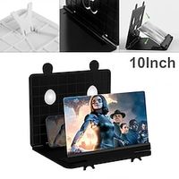 10 Inch 3D Mobile Phone Screen Magnifier Video Amplifier Stand Bracket with Movie Game Magnifying Folding Phone Desk Holder miniinthebox - thumbnail