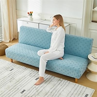 1 Piece of Jacquard Sofa Bed Cover Living Room Folding Armless Sofa Cover Home Elastic Sofa Protective Cover Lightinthebox