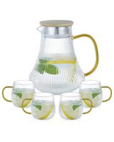 Neoflam Glass Beverage Decanter Set Of 5 Pieces