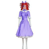 Digital Circus  TADC Ragatha Dress Cosplay Costume Outfits Women's Girls' Movie Cosplay Cosplay Purple Dress Belt Mask Halloween Masquerade Polyester Lightinthebox - thumbnail