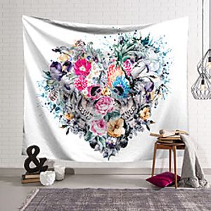 Wall Tapestry Art Decor Blanket Curtain Hanging Home Bedroom Living Room Decoration Polyester Skull Rose miniinthebox