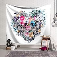 Wall Tapestry Art Decor Blanket Curtain Hanging Home Bedroom Living Room Decoration Polyester Skull Rose miniinthebox - thumbnail