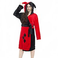 Inspired by Suicide Squad Harley Quinn Anime Cosplay Costumes Japanese Sleepwear Bath Robe For Women's miniinthebox - thumbnail