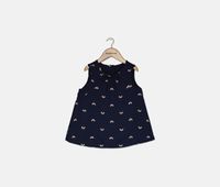 Toddlers Girls Rainbow Print Dress  Navy - thumbnail