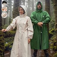 Men's Women's Hiking Jacket Hiking Raincoat Rain Jacket Winter Outdoor Waterproof Windproof Breathable Ultraviolet Resistant Outerwear Windbreaker Top Ski  Snowboard Fishing Climbing Army Green Khaki Lightinthebox - thumbnail