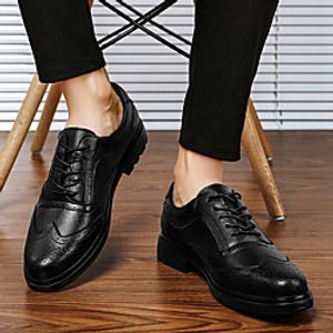 Men's Oxfords Leather Shoes Printed Oxfords Bullock Shoes Business Casual Classic Athletic Outdoor Walking Shoes Nappa Leather Cowhide Breathable Non-slipping Shock Absorbing Booties  Ankle Boots Lightinthebox