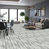 Grey And White Wood American wood grain flooring thickened frosted PVC self-adhesive bedroom kitchen bathroom school office removable decorative wall sticker floor sticker Lightinthebox - thumbnail