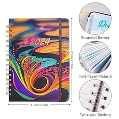 To Do List Calendar Notebook Ruled Calendar A5 5.8×8.3 Inch Aesthetic Paper Hardcover Portable 60 Pages Notebook for School Office Student Lightinthebox