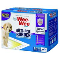 Four Paws Wee-Wee Insta-Rise Border Pad - 50 Pack - thumbnail