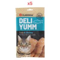 Flamingo Deli Yumm Fresh Meat Snack Tuna & Shrimp Cat Treats 70G (Pack Of 5)