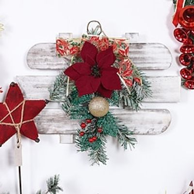 Christmas Wreath Door Xmas Garland Outdoor Winter Wreaths for Front Door Outside Holiday Wreaths Indoors Office Door Large Wreath Welcome Lightinthebox