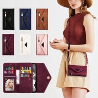 Leather Case For 12 Mini Strap Diagonal Wallet For 11 Pro XS XR X 6 6s 7 8 Plus SE 2020 Card Slot Phone Cover