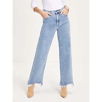 Women's Jeans Wide Leg Chinos Cotton Blue High Waist Streetwear Simple Casual Outdoor Vacation Casual Daily Pocket Full Length Breathable Plain S M L XL 2XL Lightinthebox - thumbnail