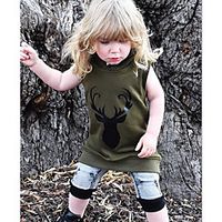 Kids Boys' Hoodie  Sweatshirt Sleeveless Animal Print Gray Children Tops Summer Active Regular Fit 3-6 Years miniinthebox - thumbnail