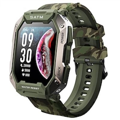Men's Smartwatch - 5ATM/IP68 Waterproof Fitness Tracker Smartwatch for Android iPhone with Heart Rate Blood Pressure Monitoring Watch - 1.7 Inch Tactical Sports Smartwatch miniinthebox