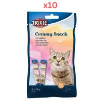 Trixie Creamy Snack with White Fish Cat Treats 5X14G (Pack of 10) Trixie Creamy Snack with White Fish Cat Treats 5X14G (Pack of 10)