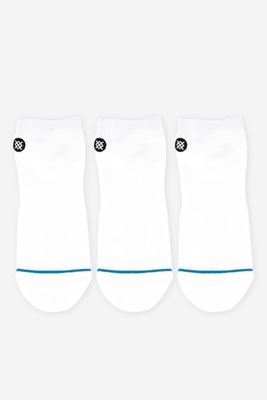 Mens Icon Low 3 Pack Socks  White