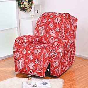 Christmas Stretch Recliner Couch Cover 1Seat Jacquard Recliner Chair Slipcovers with Pockets Sofa Cover Recliner Lazy Boy Furniture Protector for Living Room Lightinthebox