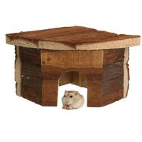 Wooden Warmer Corner House For Hamsters Hedgehogs Mice